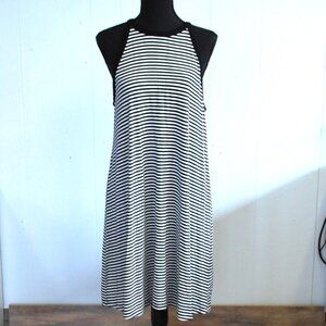 Old Navy Pullover Black/White Stripe Tank Stretch Dress L